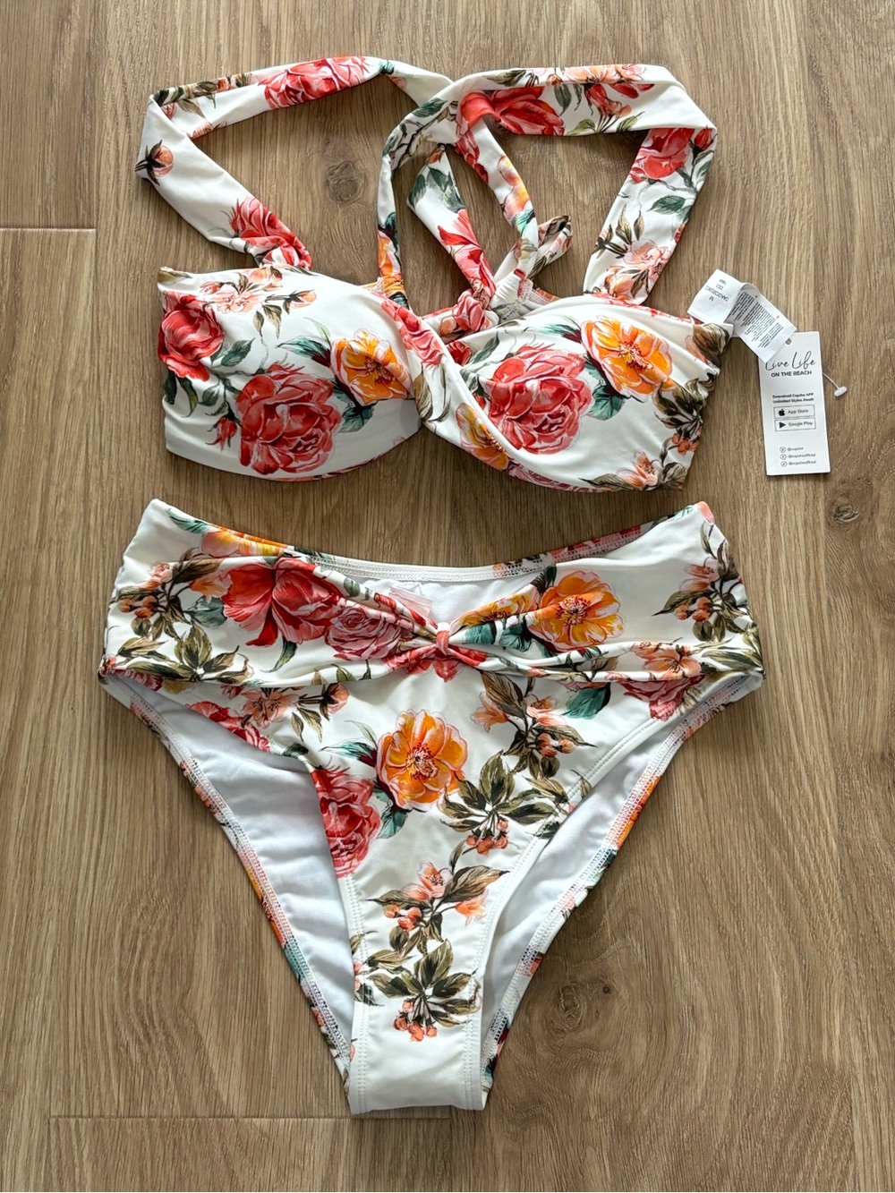 NWT CUPSHE Floral Bikini Set Medium
